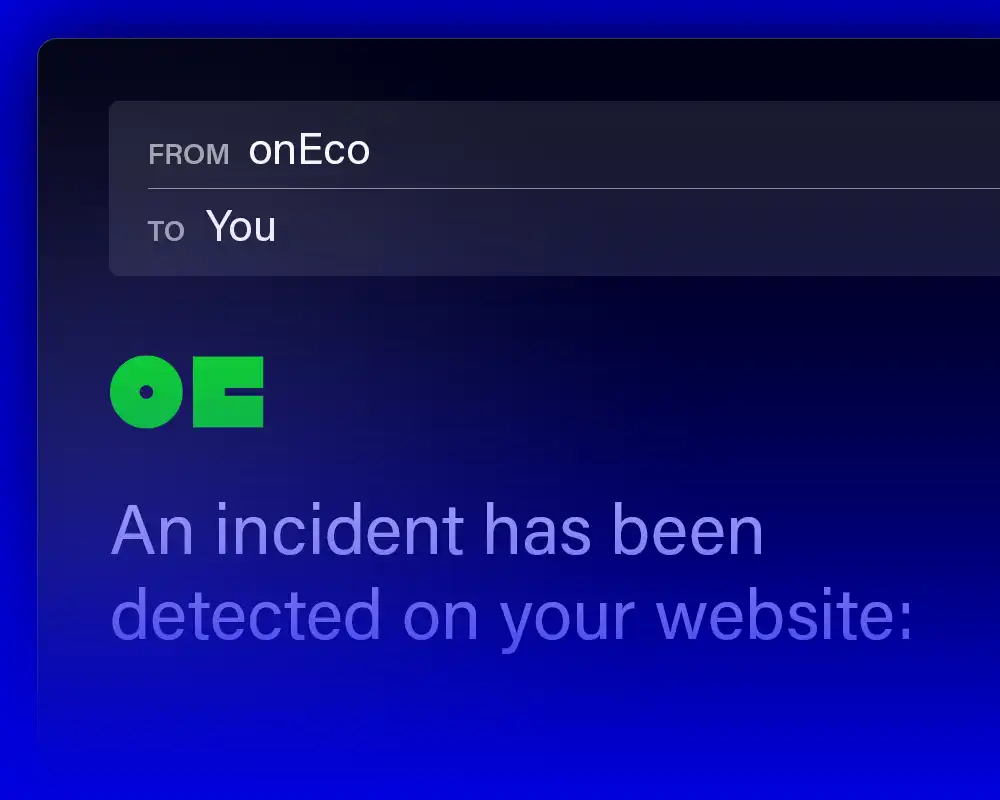 Prelumen Analytics incident view with status updates and affected websites.